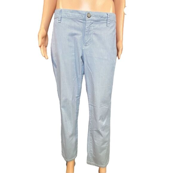 Khakis by Gap Skinny Boyfriend Pinstripe Ankle Pants Womens Size 8 Casual - Picture 1 of 7